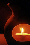 Candle in Jug - Click to enlarge